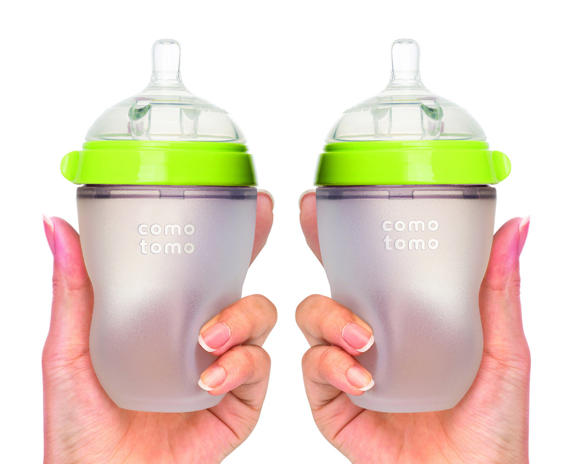 COMOTOMO  Baby Bottle, Green, 8 Ounce, Double Pack - YYZ Distribution