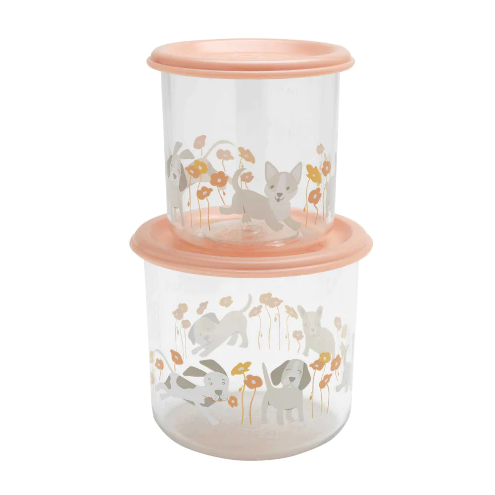 Puppies & Poppies - Good Lunch Containers - Large 2 pcs.