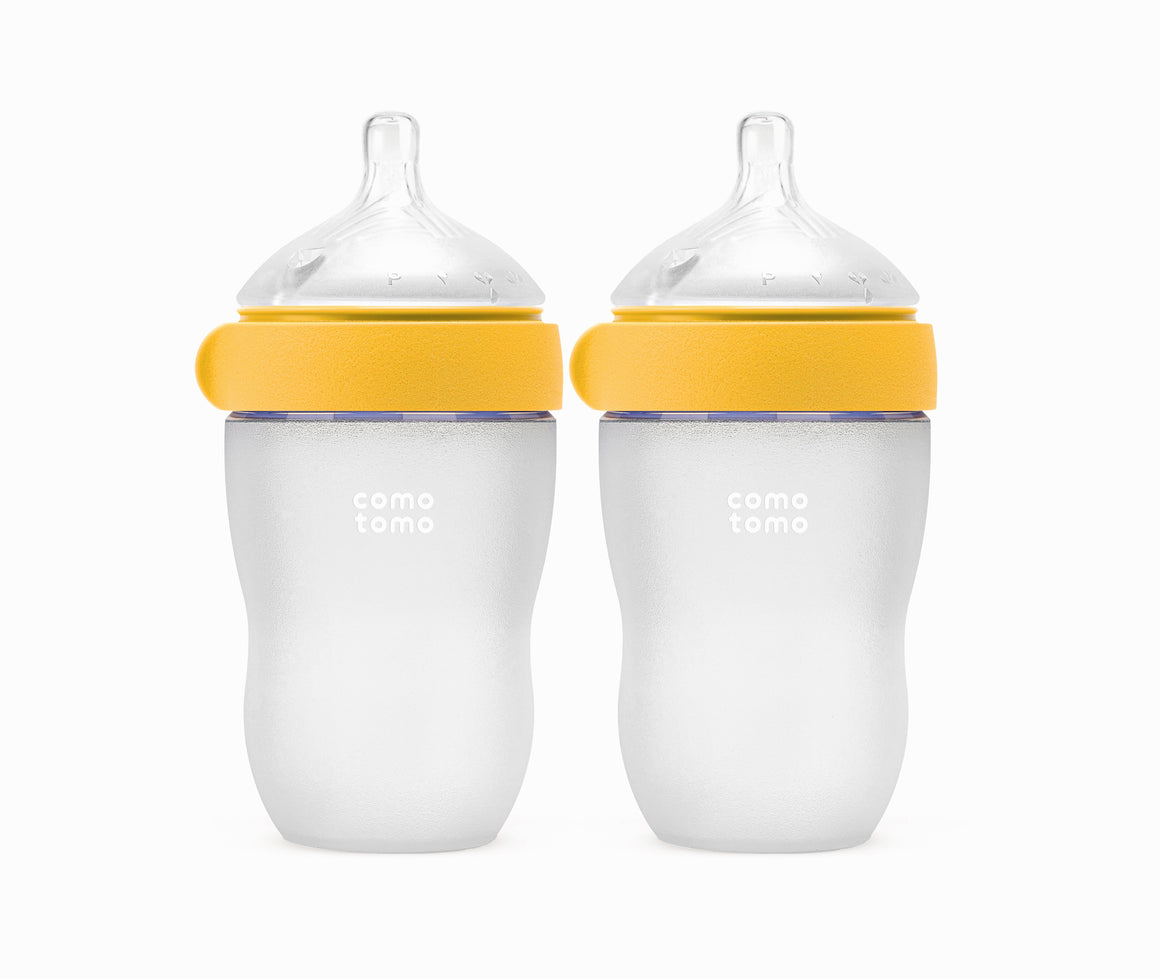 GEN 2 Baby Bottle - Yellow 250ml/8oz x 2