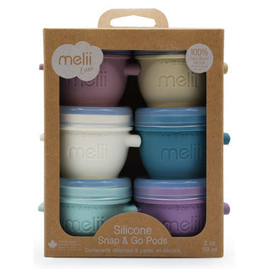 Silicone Snap & Go Pods (2oz, set of 6) LUXE COLORS