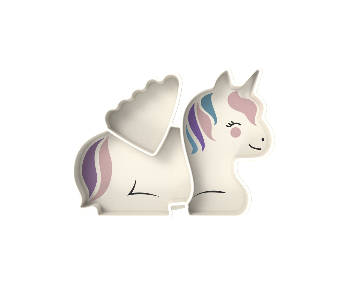 Divided Silicone Suction Plate - Unicorn LUXE COLORS