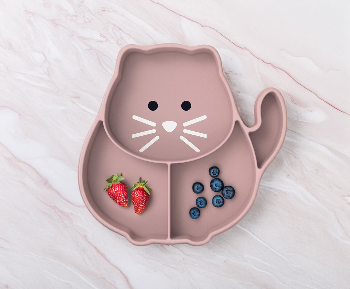 Divided Silicone Suction Plate - Cat LUXE COLORS