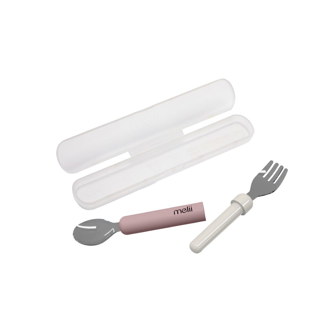 Detachable Spoon & Fork - Pink & Ivory LUXE COLORS