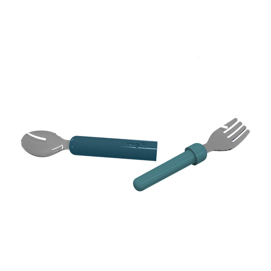 Detachable Spoon & Fork - Dark Blue & Blue LUXE COLORS