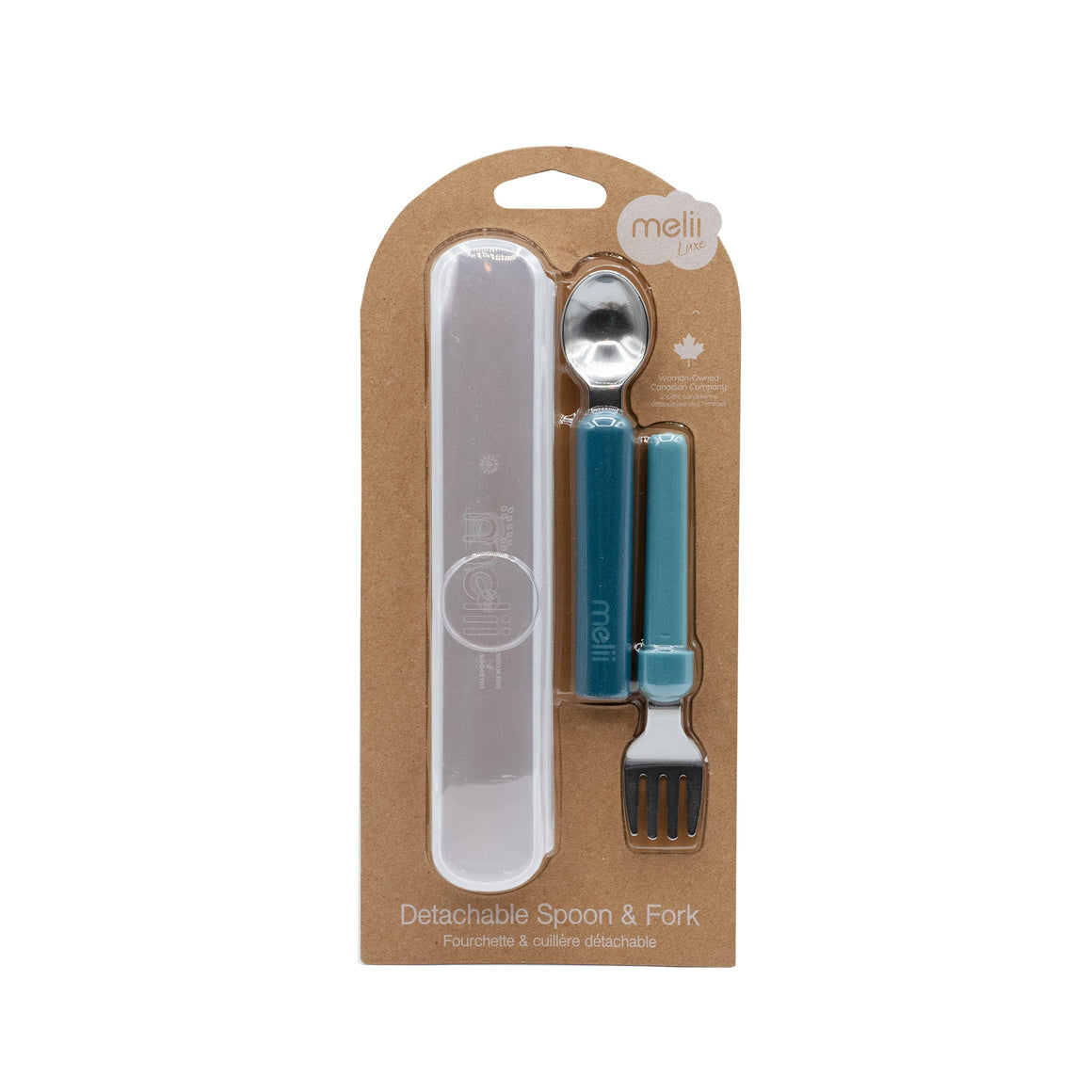Detachable Spoon & Fork - Dark Blue & Blue LUXE COLORS