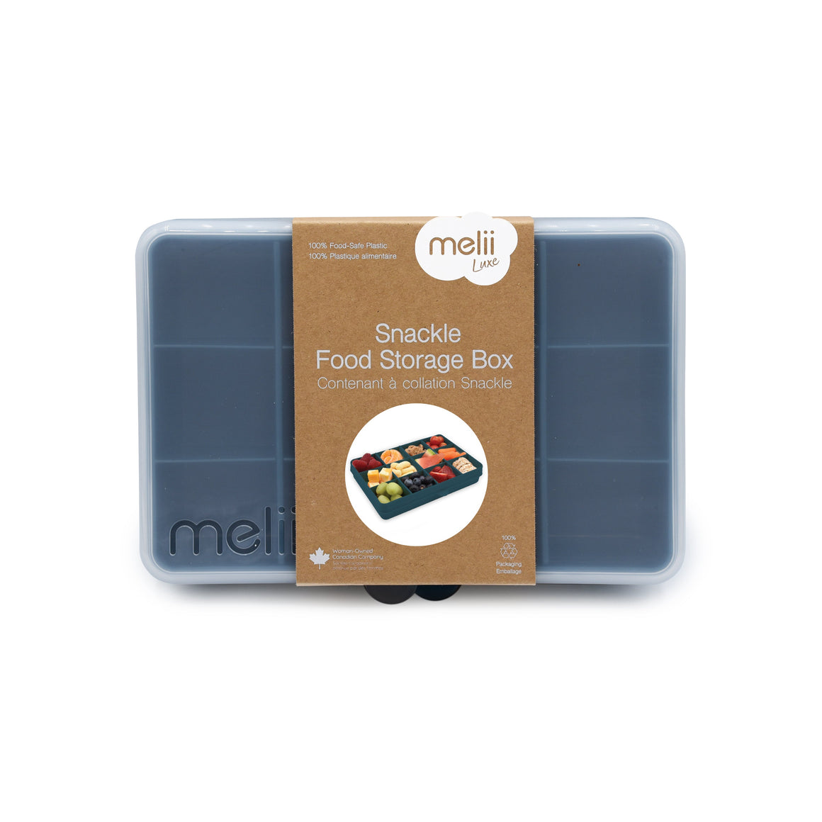 Snackle Box - 12 Compartment - Blue LUXE COLORS - YYZ Distribution