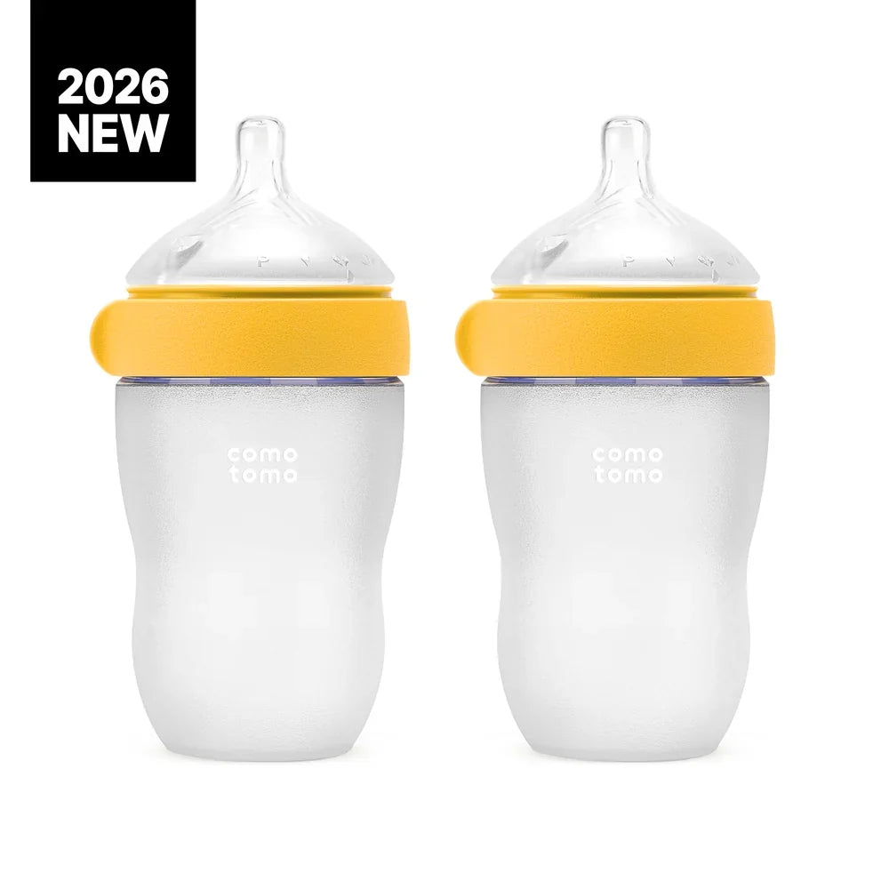 GEN 2 Baby Bottle - Yellow 250ml/8oz x 2