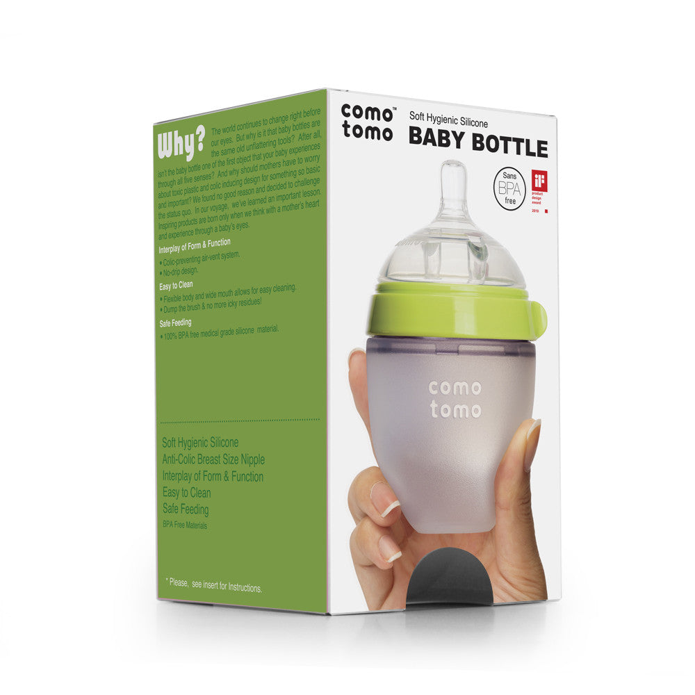 COMOTOMO  Baby Bottle, Green, 5 Ounce - YYZ Distribution