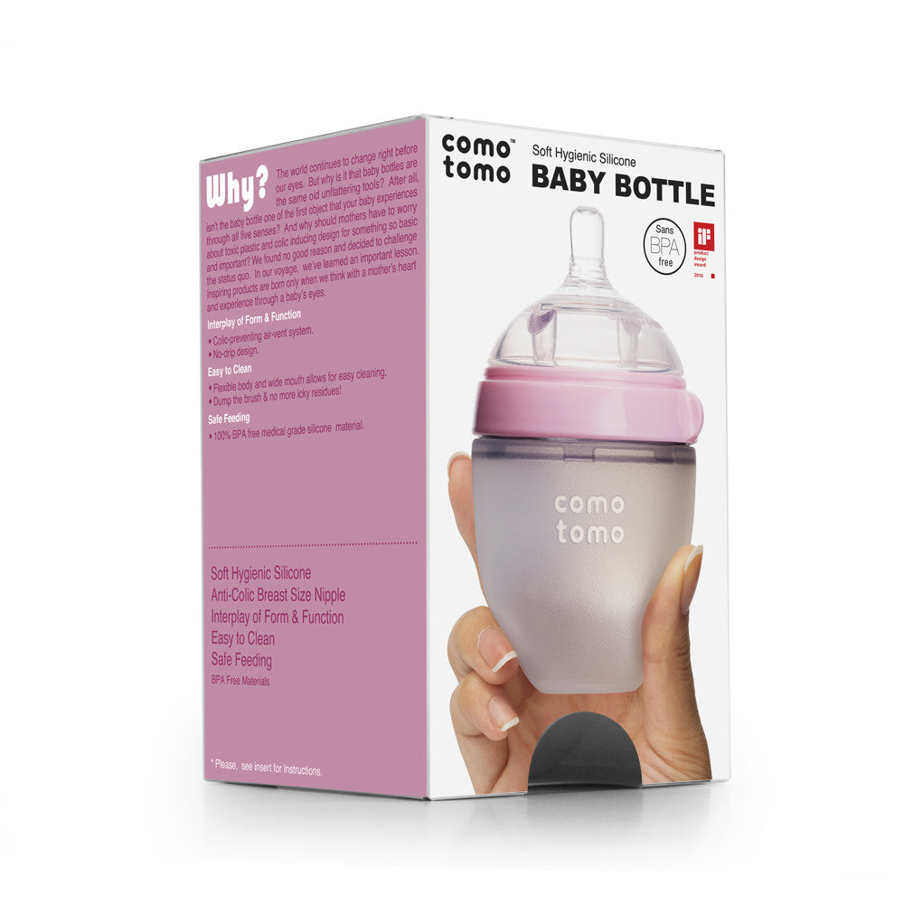 COMOTOMO  Baby Bottle, Pink, 5 Ounce - YYZ Distribution