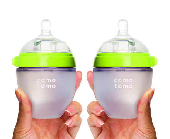 COMOTOMO  Baby Bottle, Green, 5 Ounce, Double Pack - YYZ Distribution