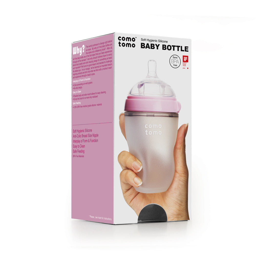 COMOTOMO  Baby Bottle, Pink, 8 Ounce - YYZ Distribution