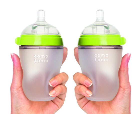 COMOTOMO  Baby Bottle, Green, 8 Ounce, Double Pack - YYZ Distribution