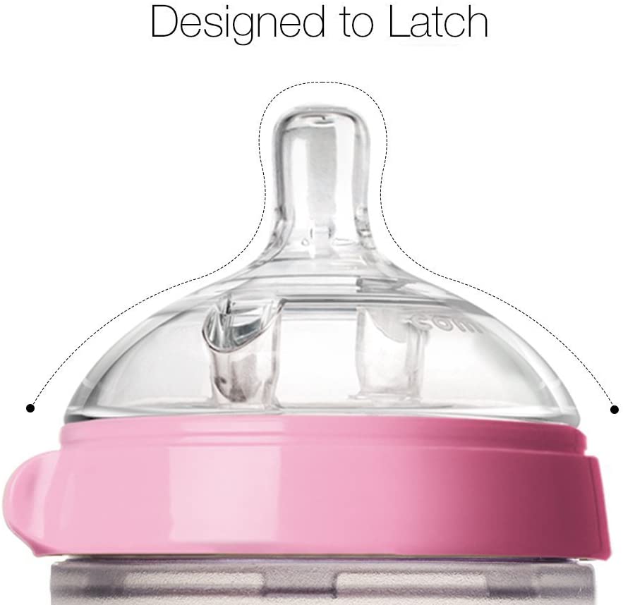 COMOTOMO  Baby Bottle, Pink, 5 Ounce