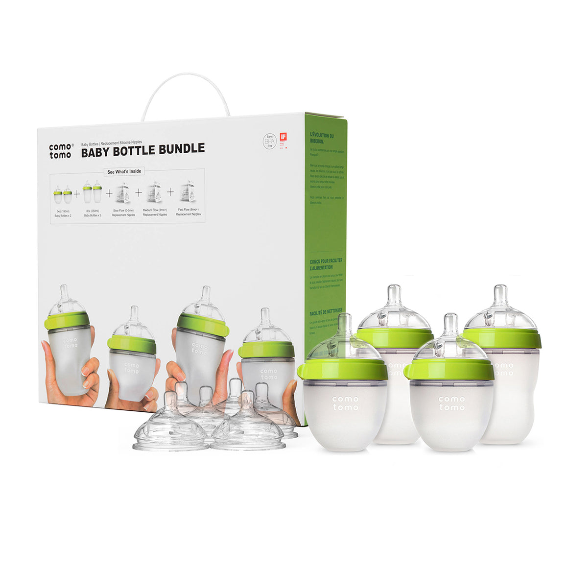 COMOTOMO  Baby Bottle Bundle - Green - YYZ Distribution